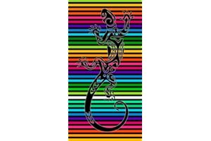 Miracle Home. Toalla Playa algodón Egipcio Salamandra Arco Iris, 80% algodón, 20% poliéster. 90 X 165. 12063