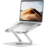 McStorey Taşınabilir Katlanabilir Ayarlanabilir Laptop Standı &ndash; Al&uuml;minyum, Ergonomik Diz&uuml;st&uuml; Bilgisayar Y&uuml;kseltici, Kademeli 