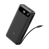 Anker 20.000 mAh Powerbank, Taşınabilir Şarj Cihazı, Dahili USB-C Kablosu, 87W, 1 USB-C ve 1 USB-A Bağlantı Noktası, Siyah - 