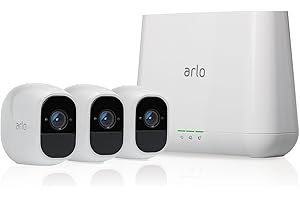 Arlo Pro2 Wireless Home Security Camera System CCTV, Wi-Fi, Alarm, Rechargeable, Night Vision, Indoor or Outdoor, 1080p, 2-Way Audio, Free Cloud Storage, 3 Camera Kit, VMS4330P