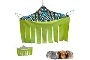 GINISWEETY Angolo Nascondi per Porcellino d'India Piccolo Animale Amaca Cage Accessori Giocattolo per Porcellino d'India Chinchilla Riccio Ratto Nano Coniglietto. Verde