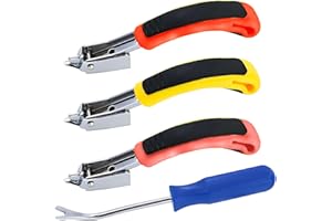 IUIIAII 3 Pcs Heavy Duty Staple Remover, Staple Remover Tool with U Tip Fastener Remover for Furniture Floor Case Carton Photo Frame Carpet Staple Remove Durable Construction