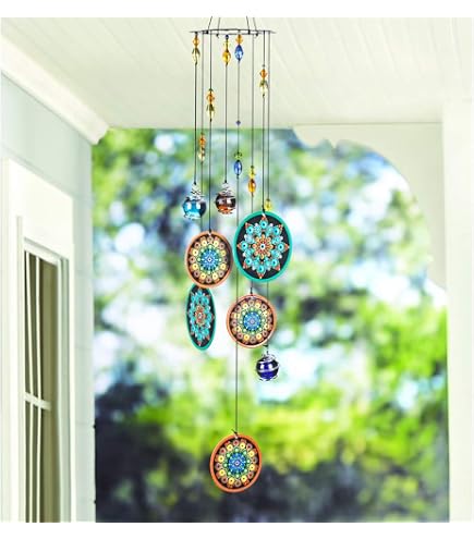 Carillon Éolien Coquilles Capiz Suspendu - Décoration Extérieur Jardin Méditerranéen