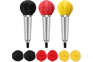 Feelava Lot de 200 couvertures de micro hygiéniques jetables non tissées antibactériennes et sans odeur pour la plupart des microphones portables