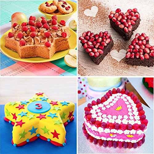UBEST Silikon Kuchen Form, kreativ DIY Fondant Backform, Backen Zubehör, 4 Pcs per Set - 6