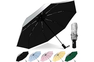 HEXSOLID 42/46 Inch UV Umbrella Storm Proof Parasol Hand Automatic Umbrella Travel Windproof Waterproof with 8 Ribs for Men and Women