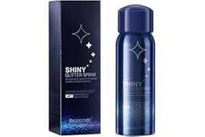 BOXWIZARD Temporäres Glitzerspray Chimmerndes Silbernes Glitzer Haarspray Shiny Glitter Spray 60ml Shimmer Silver Hairspray für Damen Powder Makeup Hair and Body