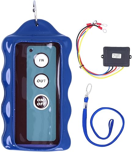 Cabrestante eléctrico con capacidad de carga de 13000 lb, compatible con Jeep, camión, SUV, cuerda sintética de 65 pies/20 m, 12 V, con control remoto inalámbrico, potente motor para ATV