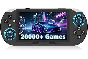 LULULANS Retro Game Console Handheld, 4.5-Inch IPS Screen, 20,000+ Pre-Installed Classic Games, 64GB, Supports 15+ Emulators, 3000mAh Battery, Portable Gaming Device for Kids & Adults