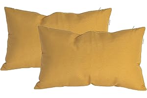 DiseLio 2 Fundas de Cojín Algodón 30 x 50 cm Color Ocre, Hecho en España. Cojines Decorativos Color Liso para decoración de la casa (L-C-30x50 Ocre)