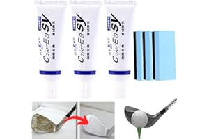 Instant Golf Club Scratch Remover | Nettoyant pour club de golf | Restaurateur ultime de peinture | Enlève efficacement les rayures du club de golf avec une éponge | 15 g (3 pièces)