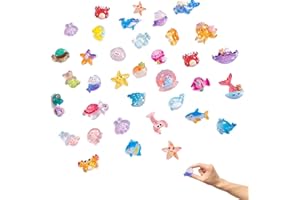 KEWUF Lot de 36 mini figurines océan, minuscules miniatures animaux marins en résine mignonne océan animaux figurines pour jardins paysagers, bonsaï, bassins à poissons et aquariums