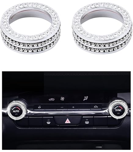 LECART Bling Start Stop Button Cover - Crystal Sticker For Mazda 3, CX-5, CX-9 Models