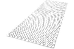 ‎MR-STYLE Large Racing Grille Tuning 40 x 120 cm ABS Plastic Honeycomb in RAL Colours (Signal White RAL 9003)