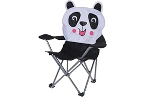 INDA-EXCLUSIV Sedia pieghevole per bambini, da pesca, da campeggio, con custodia, colore: nero