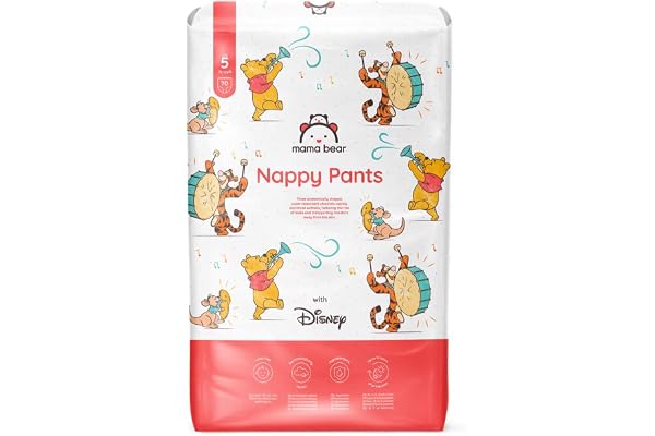 by Amazon pañales de aprendizaje Disney, talla 5 (de 12 a 17 kg), 70 unidades, blancos (anteriormente de la marca Mama Bear, mismo producto)