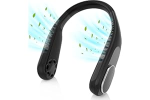 LABEOL Portable Neck Fan 4000mAh Rechargeable Bladeless Hanging Neck Fan 3 Speeds Adjustment 360°Cooling Wearable Flexible Personal Mini Fan for Men Women Kids Home Office Travel Outdoor