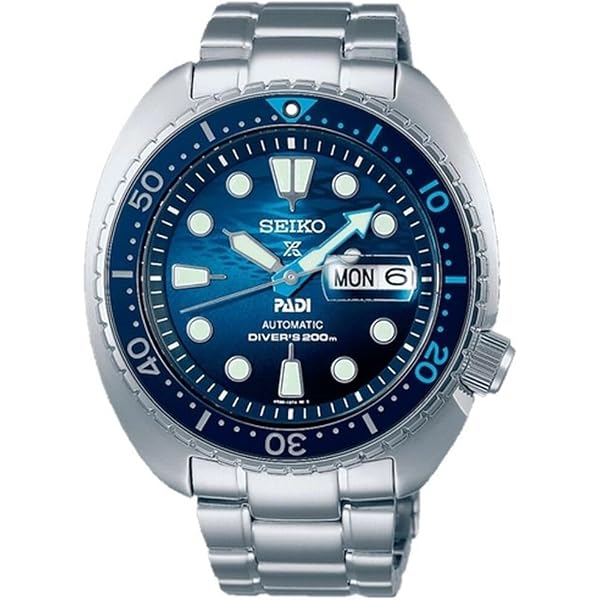 Seiko PROSPEX SPB313J - Orologio da sub da uomo, analogico, automatico, quadrante bianco, in acciaio inox, Argento/Bianco, Bracciale