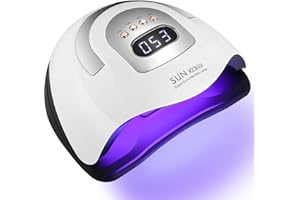 JOFLVA Lampe UV LED Ongles Gel 380W, Professionnel Sèche Ongles Automatique, Séchage Rapide, 81 LED Lampe, Grand LCD Ecran, 4 Minuteries 10s/30s/60s/99s pour Vernis Semi Permanent, Gel et Vernis
