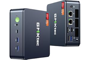 GMKtec Mini PC Gaming, K6 AMD Ryzen 7 7840HS Dual NIC LAN 2.5Gbps Micro Computer, 32GB DDR5 (16GB*2) 1TB PCIe4.0 2280 NVME SSD, USB4.0, HDMI, DP, USB-C, WiFi 6E, BT 5.2, Desktop PC