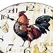 SkyNature Quartz Movement Silent Non-Ticking Wooden Wall Clocks (12 inch rooster)