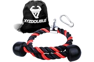 XYZDOUBLE Corde Triceps des Sports Musculation des Triceps Nylon Poignées Antidérapantes de Dorsal, Biceps, Triceps, Gym ou Maison