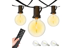 BESCOST Luci da Esterno Giardino 20M con 35+3 Lampadine Catena Luminosa Esterno con Telecomando 5 Modalità Catena di Luci con Timer IP44 Impermeabile per Esterno Gazebo Balcone Terrazza Patio