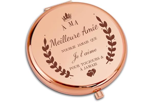 CoCoCherry Cadeau Anniversaire Femme - Cadeau Meilleure Amie, Miroir de Poche, Meilleure Amie comme Cadeau pour Une Fille de 18 Ans, Cadeau Noël pour Femme,Sœur, Meilleure Amie
