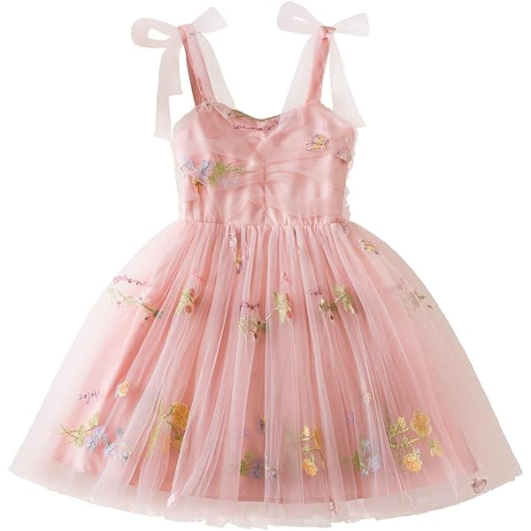 JiAmy Meisjesjurk met lange mouwen, kinderjurk, glinsterende tule, prinsessenjurk, elegante feestjurk voor 2-7 jaar (96-122), rood, 5-6 Jaar