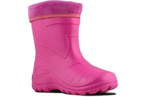 KOLMA AG Kolma Ultra Light EVA Kids Girls Wellington Boots Rainy Snow Wellies Red Very Warm Liners