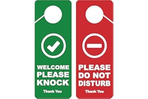 CLEVER SIGNS Lot de 2 panneaux de porte ? Do Not Disturb ?, double face, idéal pour une utilisation dans n'importe quel endroit comme les bureaux, les cliniques, les cabinets d'avocat