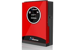 ETREPOW 3000W Inversor Híbrido 24V DC a 230V AC Onda Pura con 80A MPPT Controlador de Carga Solar, Entrada Máxima PV 450V, Adaptable a Baterías de Plomoácido o Litio