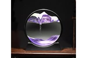 YAIHE - Oggetto decorativo con sabbia in movimento, rilassante, decorazione da scrivania, colore: blu oceano (10 Pollice, Viola)