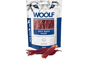 WOOLF Soft Duck Fillet Dog Treats - Complementary Snacks for Dogs. All-Natural Ingredients, High Meat Content, Nutritional, Free from Artificial Additives. Suitable for Dogs (100g)