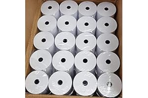 20 rouleaux de papier thermique Premium 80 x 80 mm pour ticket de caisse; pour imprimante de terminal EPOS POS, caisse enregistreuse, Epson Citizen Toshiba Star Bixolon TH243 CBM233 CBM253 TM-T88V