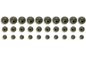 Bank Tackle Rubber Shock Beads 4mm 6mm and 8mm 30 Piece Set Carp Fishing Rigs 5 Colours Available