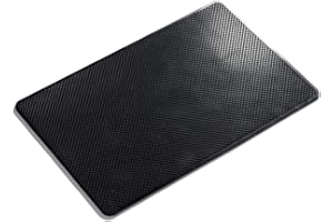 CWED 1 Tappetino Antiscivolo PU per Cruscotto Auto - Accessorio Universale 40m * 20cm (Nero)
