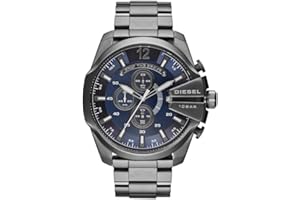 Diesel Mega Chief zegarek dla mężczyzn, mechanizm chronografu z paskiem ze stali nierdzewnej