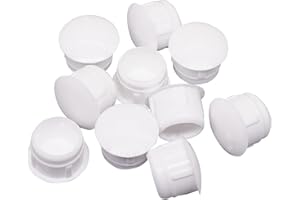 SKIR'CO Tapones de plástico blanco de 12 mm, paquete de 10