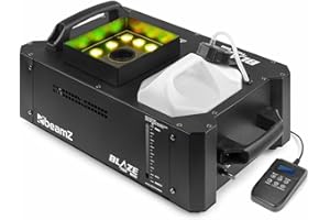 BeamZ BLAZE800 Machine à Fumée Verticale et Horizontale RGBA - 800 Watts, 12 LEDs de 4 Watts, Réservoir 2,8L avec Indicateur, Modes DMX ou Autonome, Idéale pour Créer de l'Ambiance Visuelle