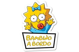 FFRAME Adesivo auto bambino a bordo magguie 13x16cm facile da attaccare in vinile, bambino a bordo, adesivo auto, camion, camper, motorhome (colore)