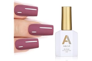 AILLSA Maroon Gel Nail Polish, 15 ML Color Gel Polish, Nude Red Gel Nail Varnish Soak Off UV/LED Nail Lamp, Cute Color Nail Polish Salon & Home Use