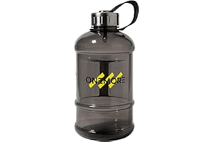 ONEMORE NUTRITION ONEMORE Borraccia Sportiva per Palestra, 1.5L, Plastica BPA Free, Bottiglia con Tappo Anti-Perdita, Nero/Trasparente, Bocca Larga con Maniglia (Black)