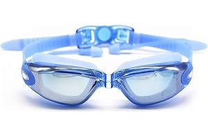 Hersvin Lunettes de Natation Anti-buée avec Pont Amovible de Nez pour Les Hommes Adultes Femmes Enfants