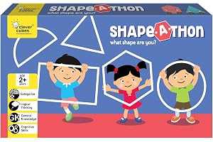 Clever Cubes Shape-A-Thon: Educational Game About All The Different Shapes. Perfect for Kids 2+ Years. Birthday Return Gift. Multicolor Pack of 1