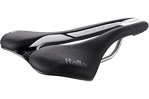 Selle Italia SLR Boost ENDURANCE TI 316 Superflow - Sella Bicicletta da Strada, Gravel e Viaggio Comoda in Gel e Foro Superflow, Telaio in TI 316