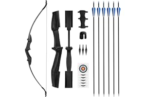 The7boX Ensemble d'arc Recourbé pour Le Tir à l'arc en Plein Air