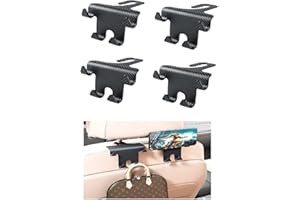 lomonmen Gancio Poggiatesta del Sedile Auto, Ganci Multifunzionali per Sedile Dell'Auto per Appendere Borsa, Ganci Porta Borsa Auto Universale per Spesa Borsa Vestiti Bottiglie D'acqua(4PCS)