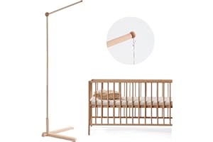 Promise Babe Porta Móvil Cuna de Bebé de Madera Porta Móvil Cambiador Caja de Música para Bebé Móvil para Cama Corralito DIY Base Fija Giratoria