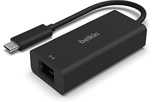 ‎BELKIN Adapter Belkin USB typu C na 2,5 Gb Ethernet, certyfikat USB-IF Thunderbolt 3 i 4 / Adapter USB-C na LAN zgodny z MacBookiem Pro/Air, iPadem Pro, XPS, Surface i innymi urządzeniami z portem USB-C